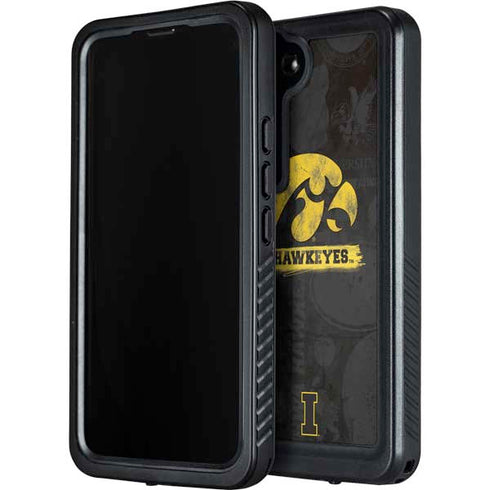 University of Iowa Hawkeyes Distressed Logo Galaxy S24 Plus Waterproof Case