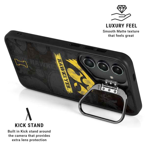 University of Iowa Hawkeyes Distressed Logo Galaxy S24 Ultra Kickstand Case