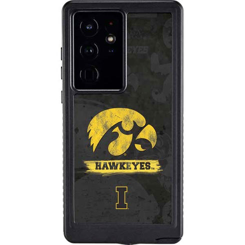 University of Iowa Hawkeyes Distressed Logo Galaxy S24 Ultra Waterproof Case