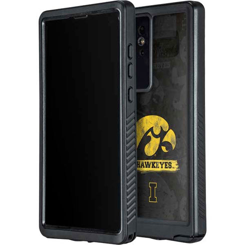 University of Iowa Hawkeyes Distressed Logo Galaxy S24 Ultra Waterproof Case