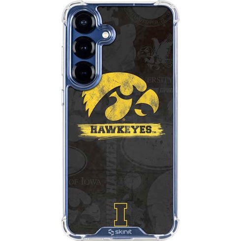 University of Iowa Hawkeyes Distressed Logo Galaxy S25 FE Clear Case