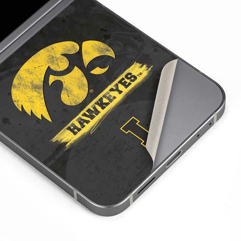 University of Iowa Hawkeyes Distressed Logo Galaxy Z Flip6 Skin