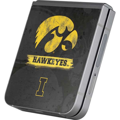 University of Iowa Hawkeyes Distressed Logo Galaxy Z Flip6 Skin