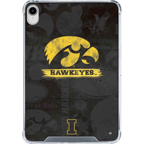 University of Iowa Hawkeyes Distressed Logo iPad 11th Gen (2025) Clear Case