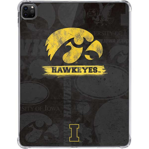 University of Iowa Hawkeyes Distressed Logo iPad Pro 11in (2024) Clear Case