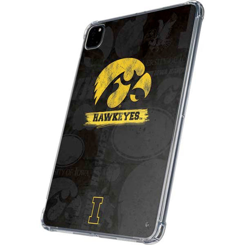 University of Iowa Hawkeyes Distressed Logo iPad Pro 11in (2024) Clear Case