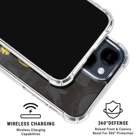 University of Iowa Hawkeyes Distressed Logo iPhone 15 Clear Case