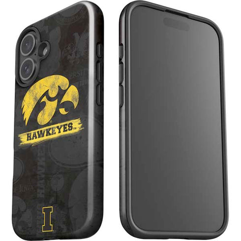 University of Iowa Hawkeyes Distressed Logo iPhone 16 Impact Case