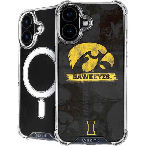 University of Iowa Hawkeyes Distressed Logo iPhone 16 Plus MagSafe Case