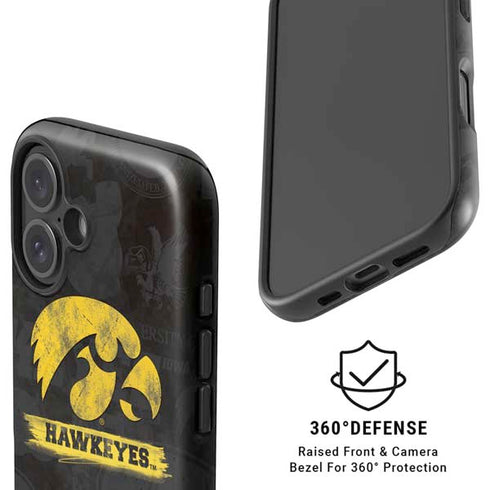 University of Iowa Hawkeyes Distressed Logo iPhone 16 Plus Magsafe Impact Case