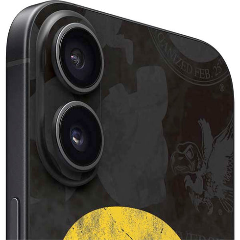 University of Iowa Hawkeyes Distressed Logo iPhone 16 Plus Skin