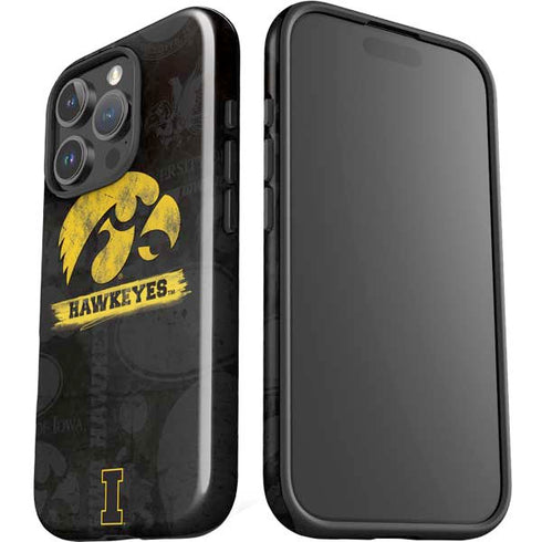 University of Iowa Hawkeyes Distressed Logo iPhone 16 Pro Impact Case