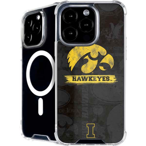 University of Iowa Hawkeyes Distressed Logo iPhone 16 Pro MagSafe Case