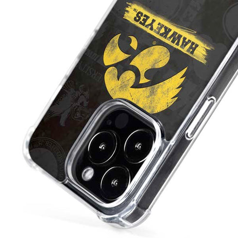 University of Iowa Hawkeyes Distressed Logo iPhone 16 Pro MagSafe Case