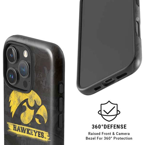 University of Iowa Hawkeyes Distressed Logo iPhone 16 Pro Magsafe Impact Case