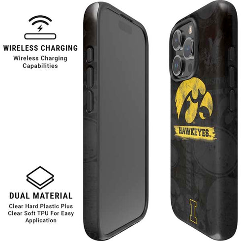 University of Iowa Hawkeyes Distressed Logo iPhone 16 Pro Max Magsafe Impact Case