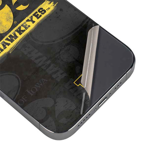 University of Iowa Hawkeyes Distressed Logo iPhone 16 Pro Skin
