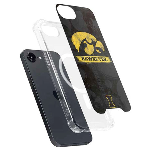 University of Iowa Hawkeyes Distressed Logo iPhone 16e MagSafe Case