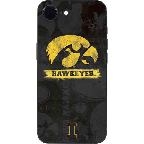 University of Iowa Hawkeyes Distressed Logo iPhone 16e Skin
