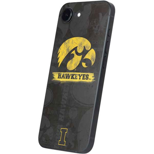 University of Iowa Hawkeyes Distressed Logo iPhone 16e Skin