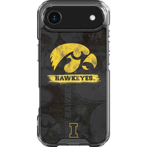 University of Iowa Hawkeyes Distressed Logo iPhone 17 Air Clear Case