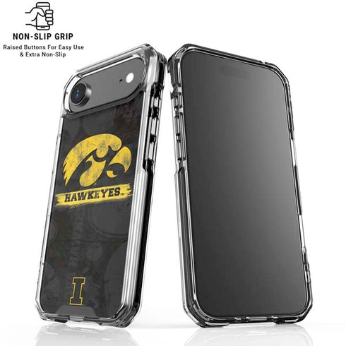 University of Iowa Hawkeyes Distressed Logo iPhone 17 Air Clear Case