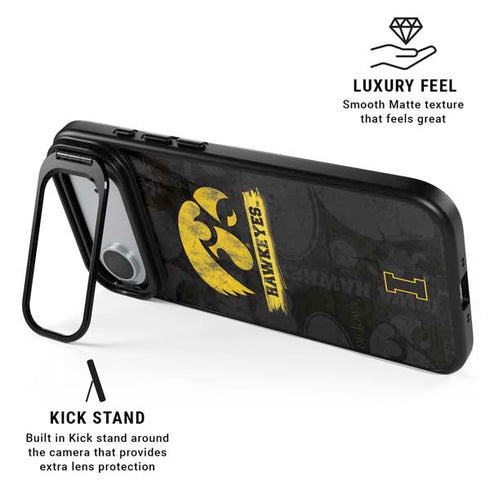 University of Iowa Hawkeyes Distressed Logo iPhone 17 Air Kickstand Case