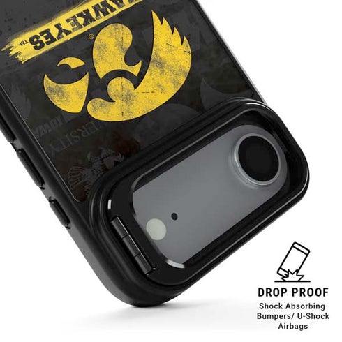 University of Iowa Hawkeyes Distressed Logo iPhone 17 Air Kickstand Case