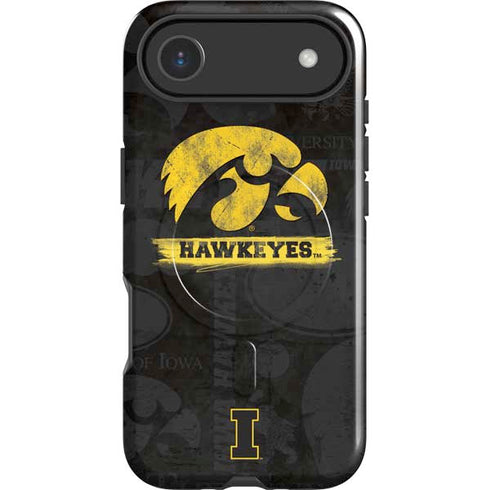 University of Iowa Hawkeyes Distressed Logo iPhone 17 Air Magsafe Impact Case