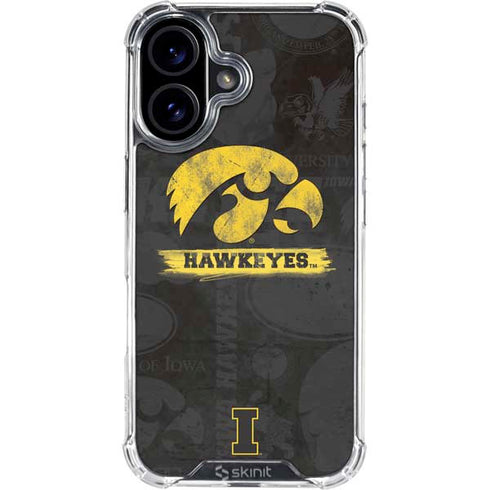 University of Iowa Hawkeyes Distressed Logo iPhone 17 Clear Case