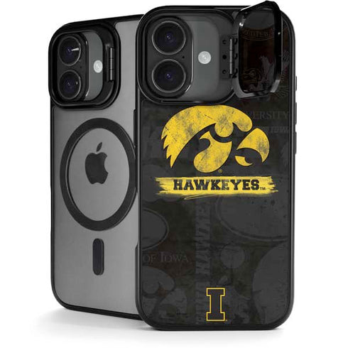 University of Iowa Hawkeyes Distressed Logo iPhone 17 Kickstand Case