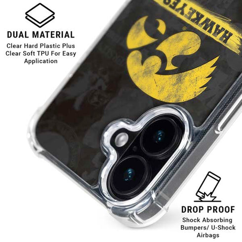 University of Iowa Hawkeyes Distressed Logo iPhone 17 MagSafe Case