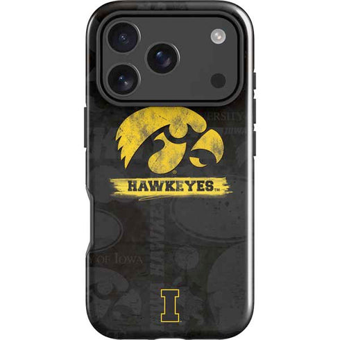 University of Iowa Hawkeyes Distressed Logo iPhone 17 Pro Impact Case