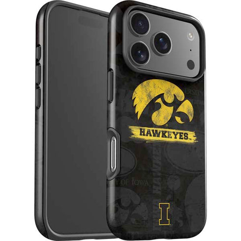 University of Iowa Hawkeyes Distressed Logo iPhone 17 Pro Impact Case