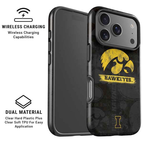 University of Iowa Hawkeyes Distressed Logo iPhone 17 Pro Magsafe Impact Case