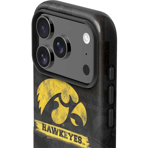 University of Iowa Hawkeyes Distressed Logo iPhone 17 Pro Max Impact Case