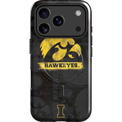 University of Iowa Hawkeyes Distressed Logo iPhone 17 Pro Max Magsafe Impact Case