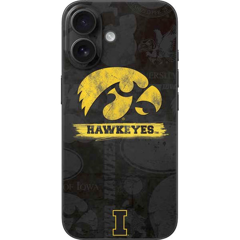 University of Iowa Hawkeyes Distressed Logo iPhone 17 Skin