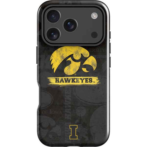 University of Iowa Hawkeyes Distressed Logo iPhone 18 Pro Impact Case