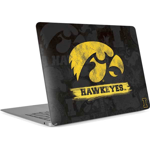 University of Iowa Hawkeyes Distressed Logo Apple MacBook Air Skin