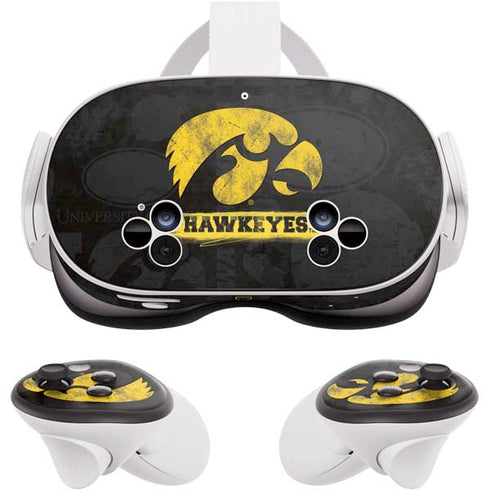 University of Iowa Hawkeyes Distressed Logo Meta Quest 3S Skin
