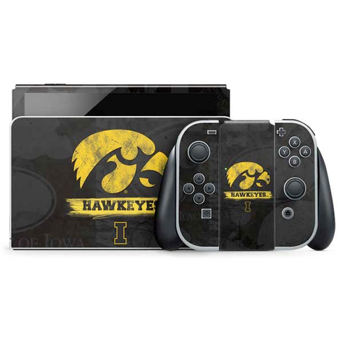 University of Iowa Hawkeyes Distressed Logo Nintendo Skins