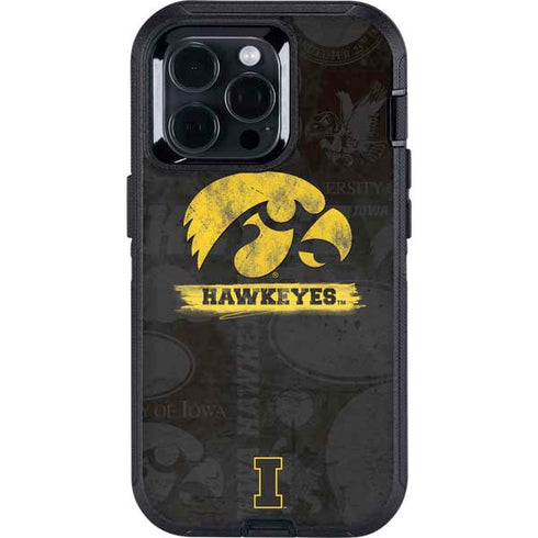 University of Iowa Hawkeyes Distressed Logo Otterbox Defender iPhone Skin