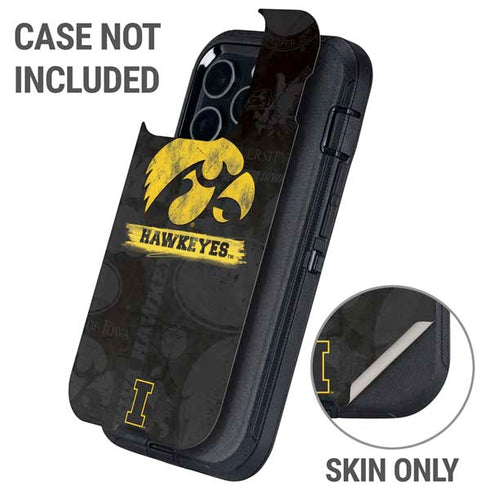 University of Iowa Hawkeyes Distressed Logo Otterbox Defender iPhone Skin