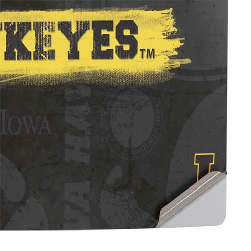 University of Iowa Hawkeyes Distressed Logo PS5 Pro Console Skin