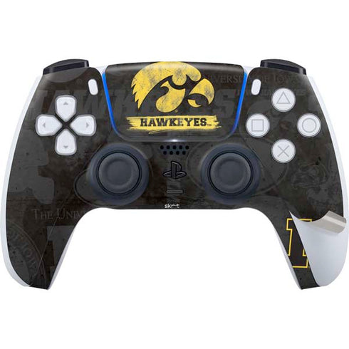 University of Iowa Hawkeyes Distressed Logo PS5 Pro Disk Bundle Skin