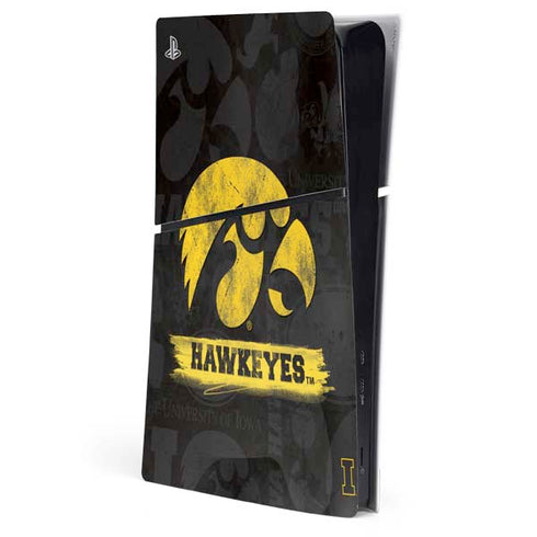 University of Iowa Hawkeyes Distressed Logo PlayStation PS5 Skins