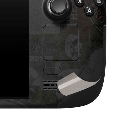University of Iowa Hawkeyes Distressed Logo Steam Deck Handheld Gaming Computer Skin