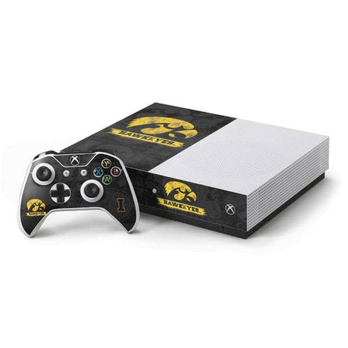 University of Iowa Hawkeyes Distressed Logo Xbox One Skins