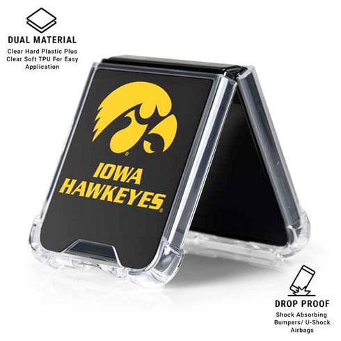 University of Iowa Hawkeyes Galaxy Z Flip7 Clear Case